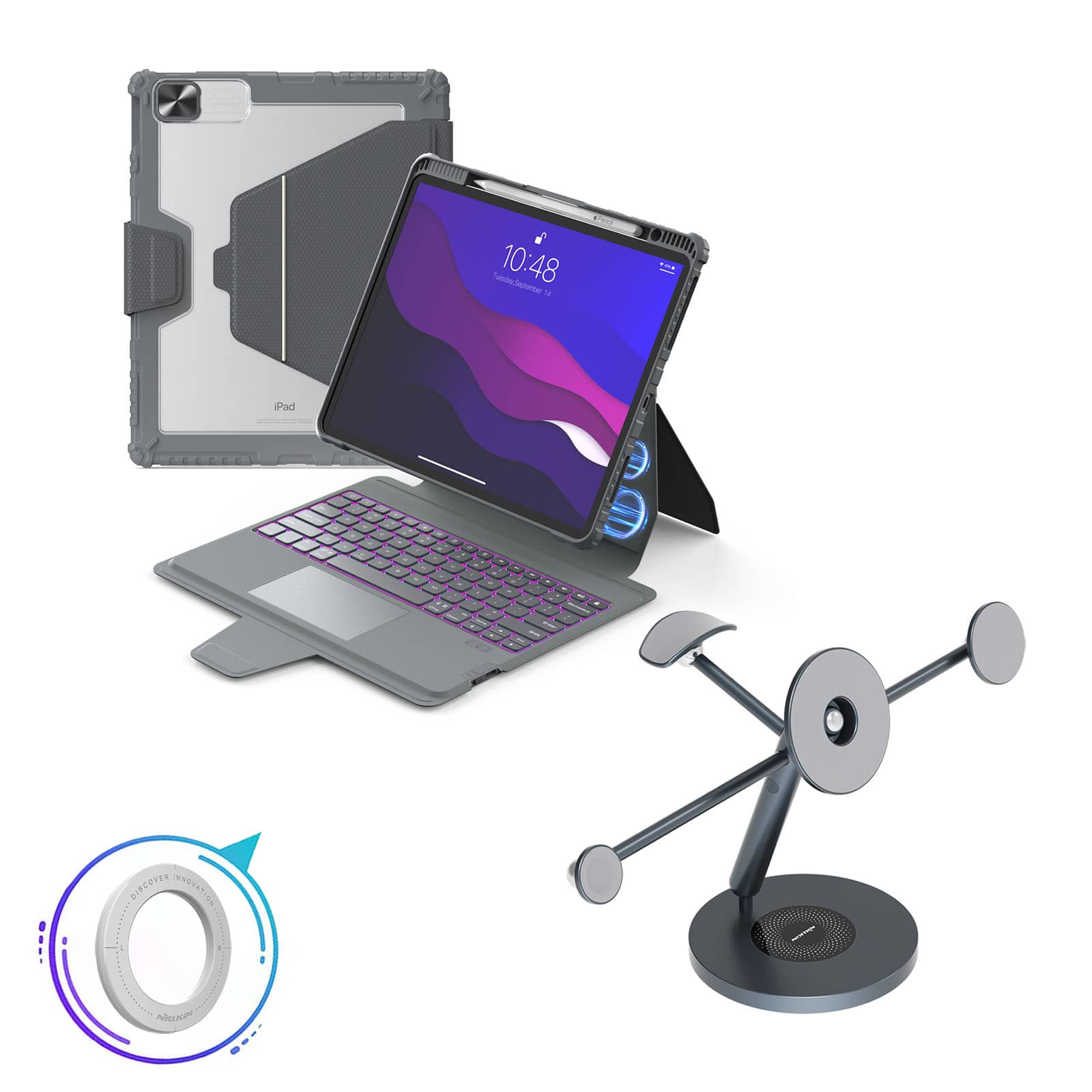 Bundle: 12.9 inch iPad Pro (6th/5th/4th/3rd Gen)+All in one Stand