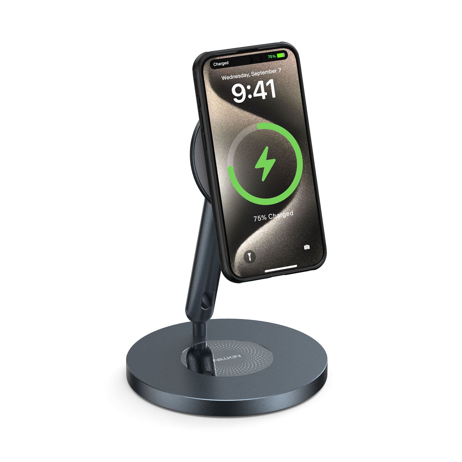 MagicEase Ultra-Slim Magnetic Backlit Keyboard Case (Midnight Black) with Magnetic Charging Stand for iPad Series