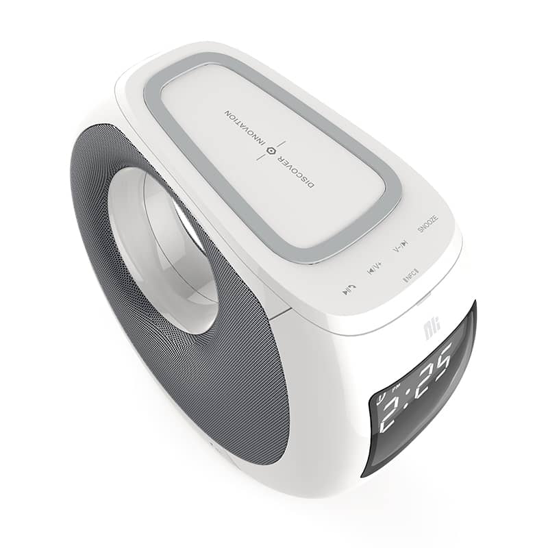 Cozy MC1 Bluetooth Speaker with Wireless Charging & LCD Time Display