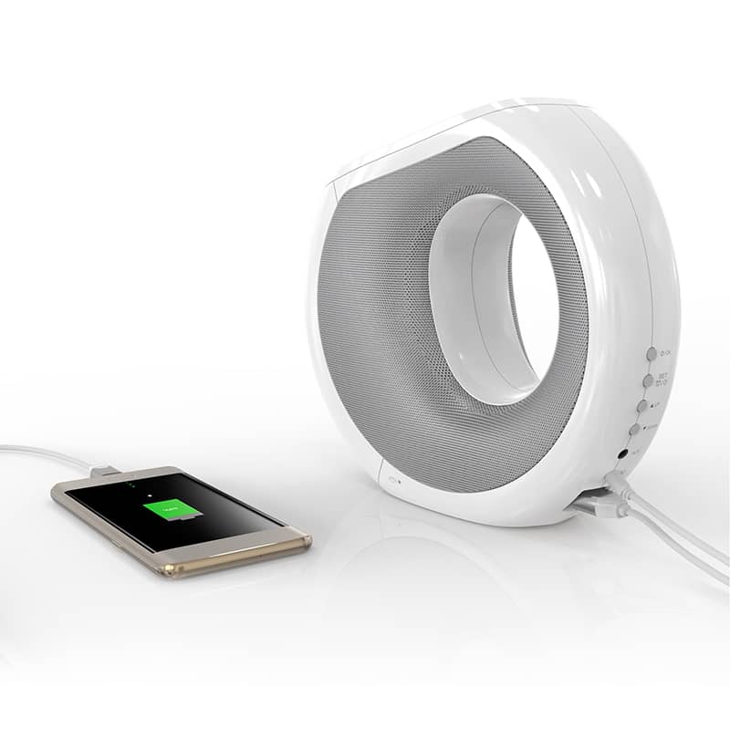 Cozy MC1 Bluetooth Speaker with Wireless Charging & LCD Time Display