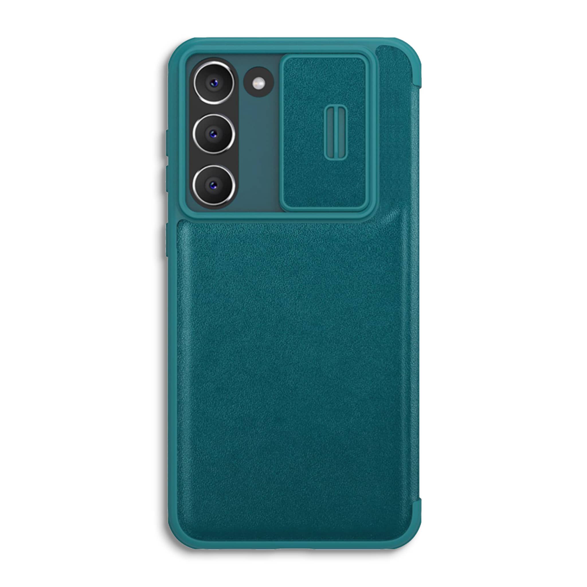 Qin Pro Plain Lederhülle für Galaxy S23 Serie