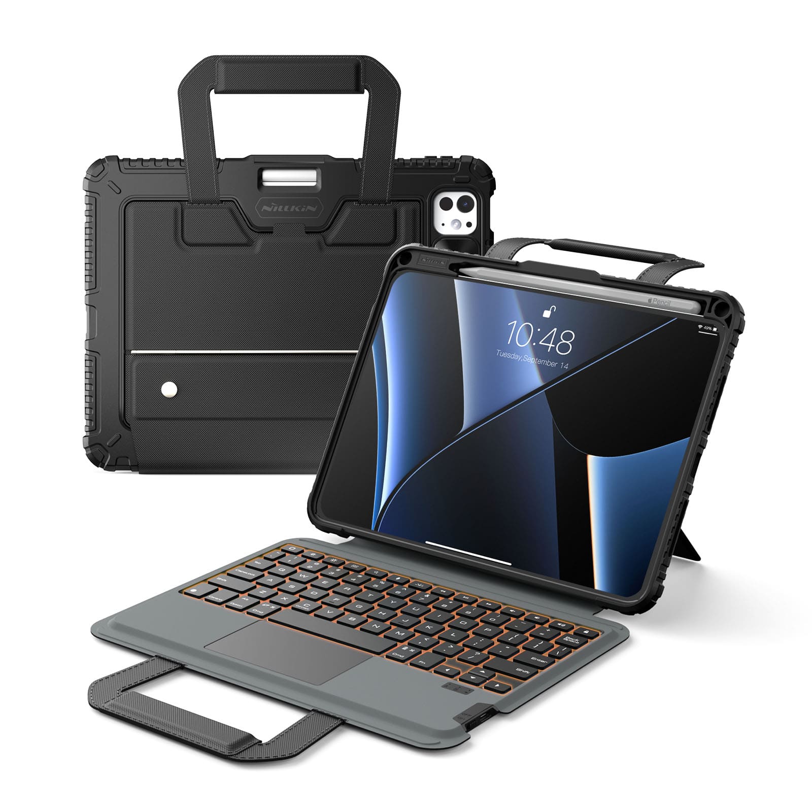 Nillkin Carry Go ポータブルハンドルバックライトキーボードケース